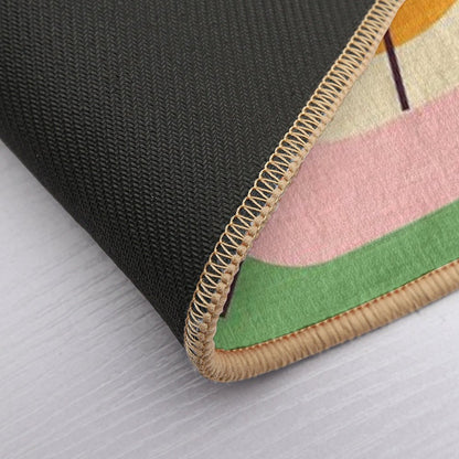 Flower Eggs Green-Pink #midcenturymodern  Versatile Bath Mat