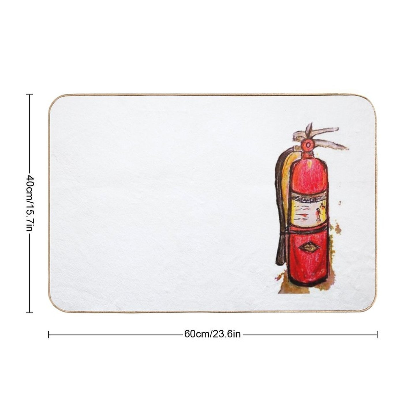 Fire Extinguisher  Long-Lasting Bath Mat