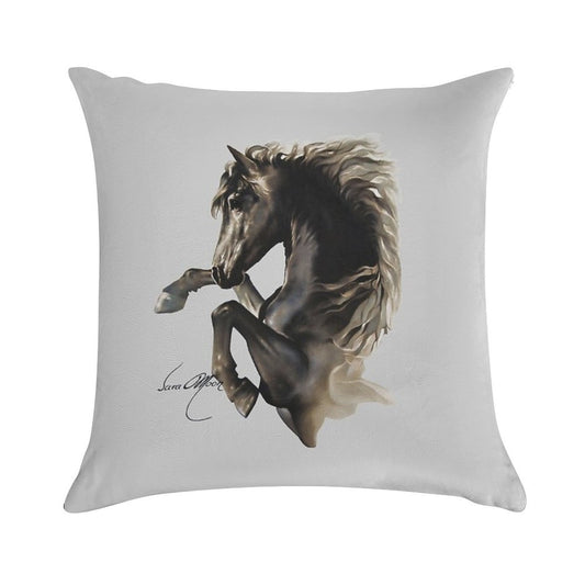 Black Fury (Cut-Out) Soft Skin-Friendly Throw Pillow