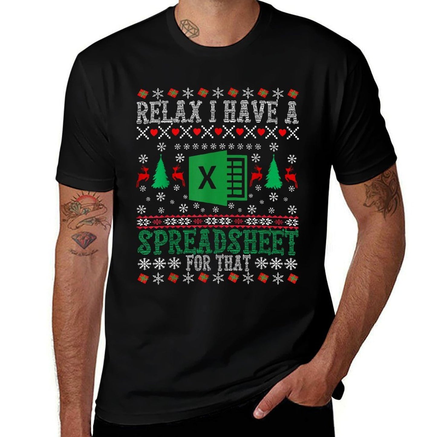 I Have A Spreadsheet for That Christmas Ugly Sweater Excel  Eco-friendly Material T-Shirt