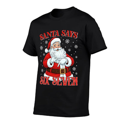 Funny Santa Says Six Seven Christmas 67 Meme Xmas Kids Boys  Summer-ready Fabric T-Shirt
