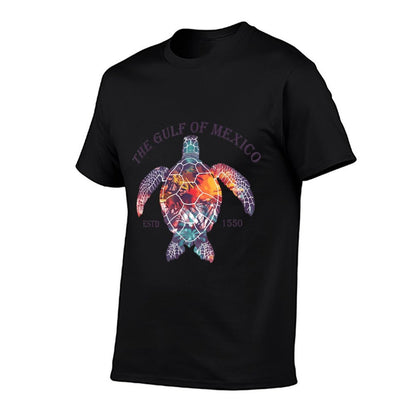 Gulf of Mexico Turtle Vintage Funny  Trendy Pattern T-Shirt