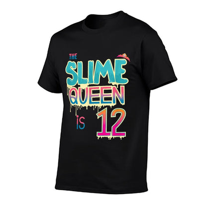 This Slime Queen Is 12 Cute Twelve Year Old Birthday  Trendy Pattern T-Shirt