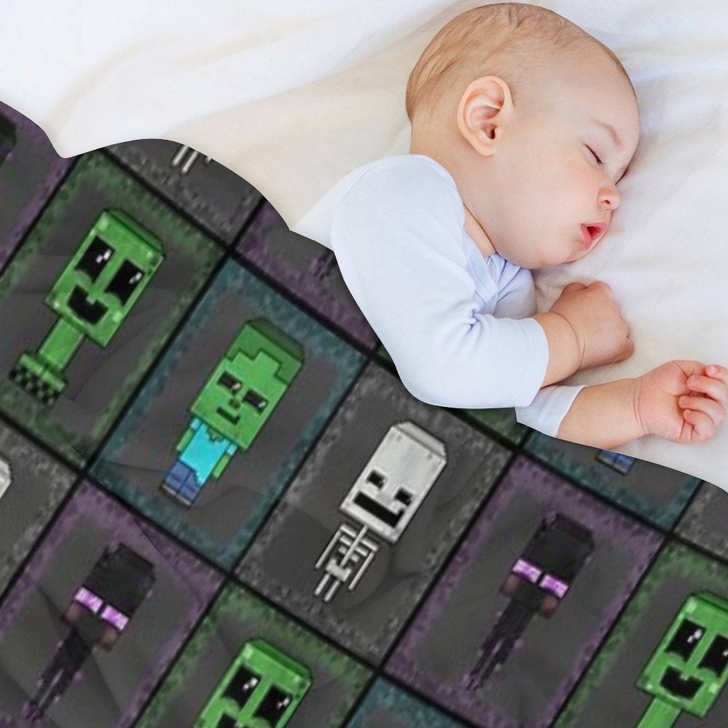 Merry Minecraft Mobs Anti-pilling Throw Blanket