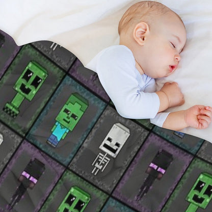 Merry Minecraft Mobs Anti-pilling Throw Blanket