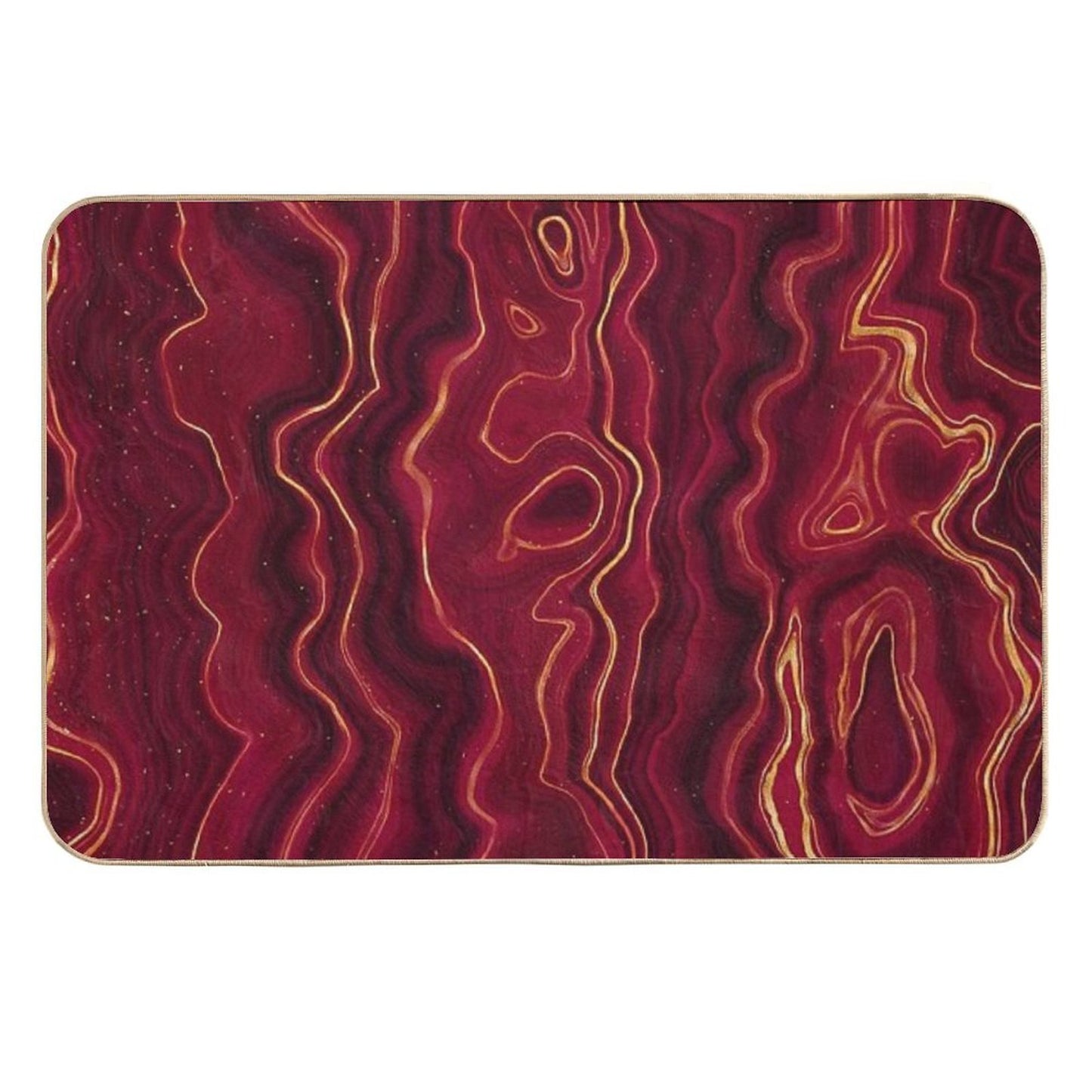 Red Agate Texture 01  Easy To Clean Bath Mat