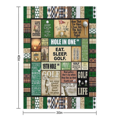Golf Vintage Pattern Velvety-soft Throw Blanket