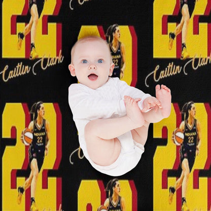 Caitlin Clark 22 Travel-friendly Throw Blanket