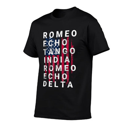 US Army Retired T Phonetic Military Alphabet Gift  Relaxed-fit T-Shirt