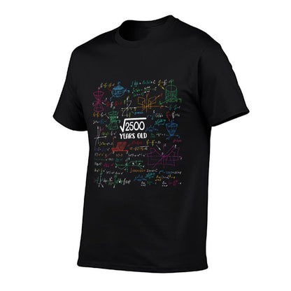 Square Root of 2500 - 50 Year Old Math Lovers 50th Birthday  Polyester Blend T-Shirt