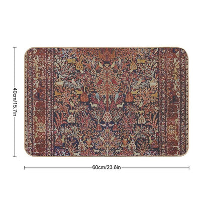 Persian Vintage Antique Carpet Nature Fine Art Durable Bath Mat
