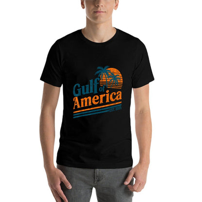 Retro Vintage Gulf Of US America 2025 American Gifts Rolled Sleeves T-Shirt