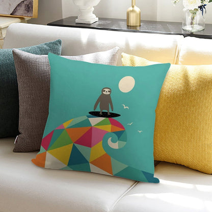 Surfs Up Soft Durable Construction Throw Pillow