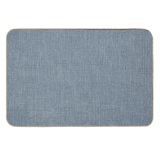 Blue with 3 White Horizontal Stripes  Dirt-Trapping Bath Mat