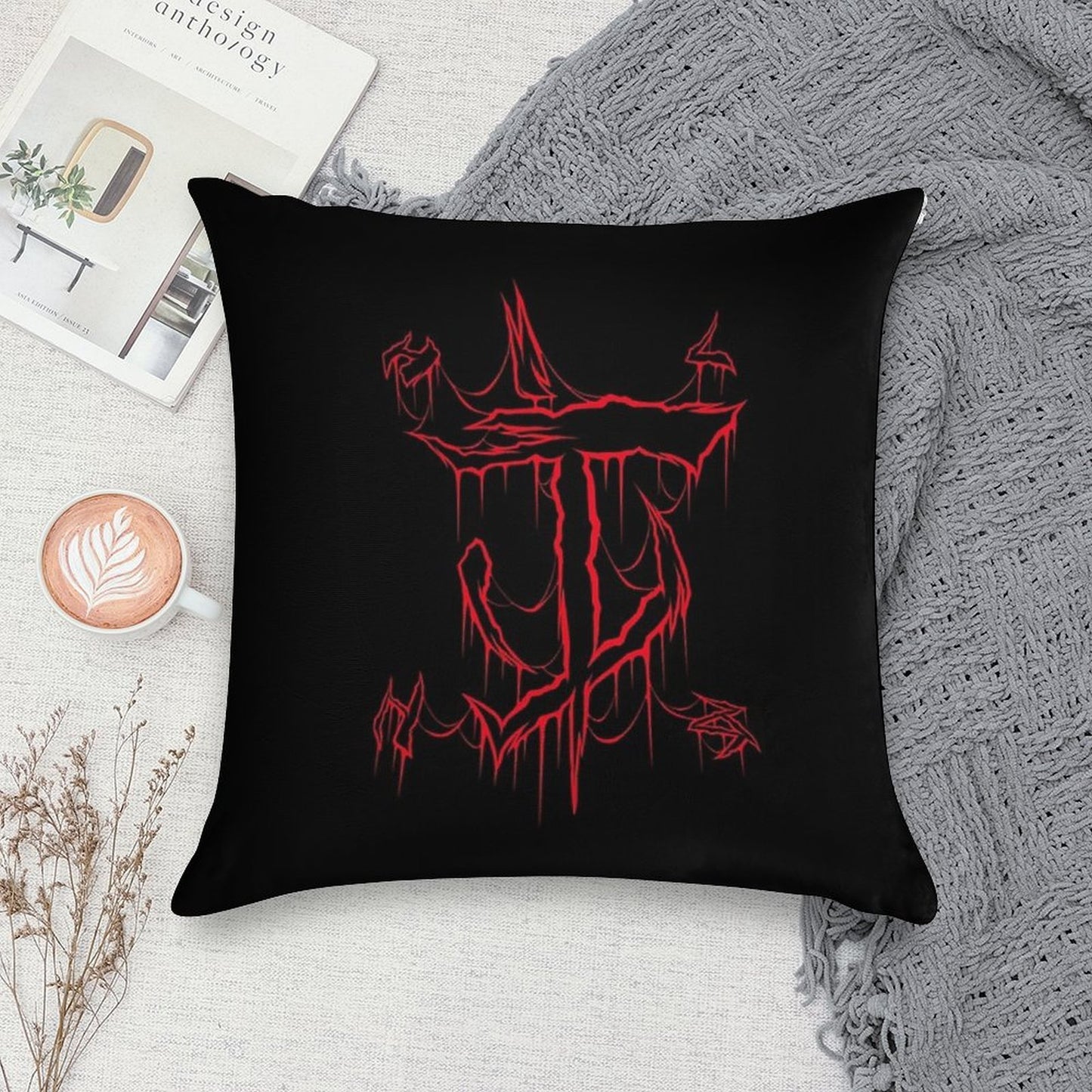 Mark of Doom Soft Hidden Zipper Throw Pillow