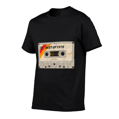 50th Birthdays - Best of 1970 Cassette Tape Nostalgia  Cotton T-Shirt