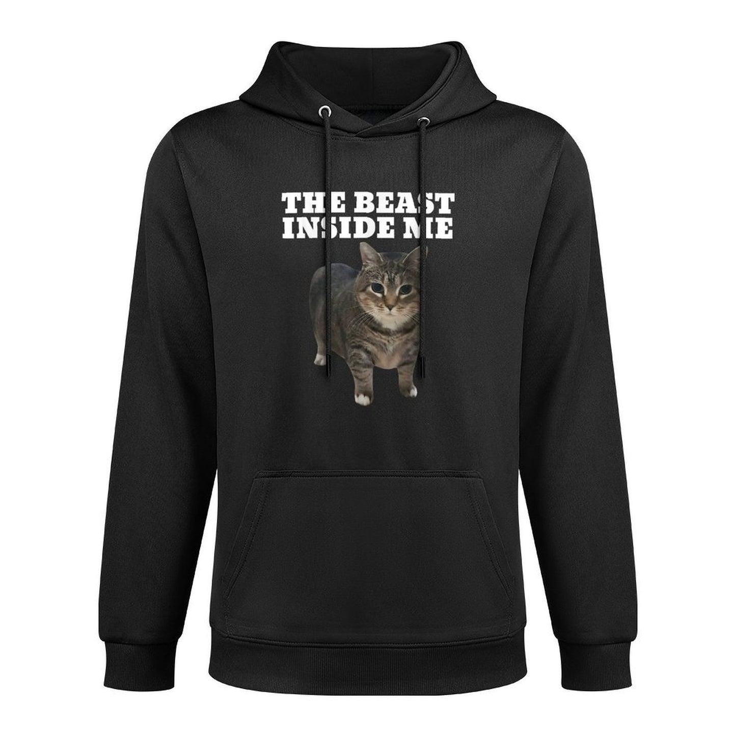 Cat Meme Beast Inside Me Funny Relaxed Fit Hoodie