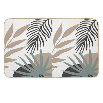 Abstract Modern Leaves  Non-Slip Bath Mat