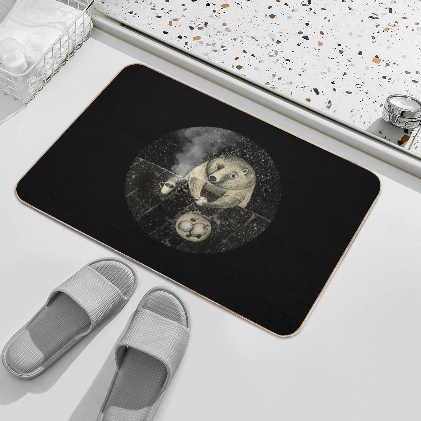 Late Tea  Non-Slip Bath Mat