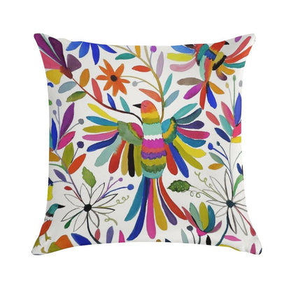 Otomi Bird Soft Bedroom Essential Throw Pillow