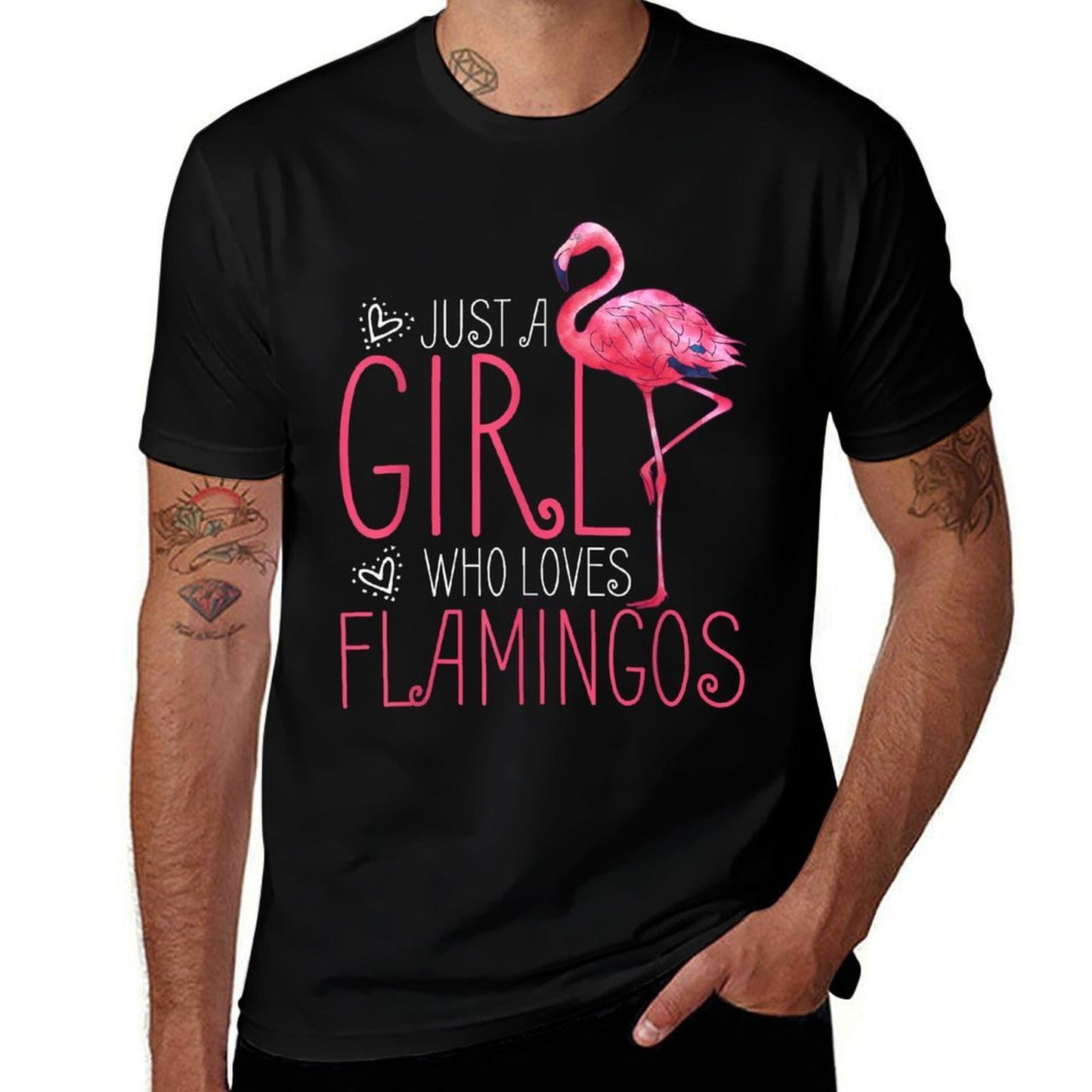 Just A Girl Who Loves Flamingos  Slim-fit Cut T-Shirt
