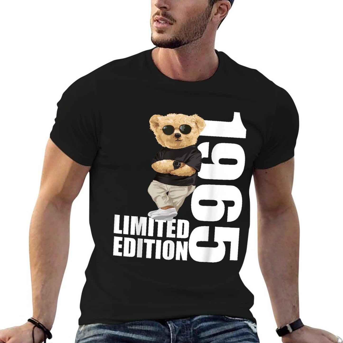 Limited Edition 1965 Bear Bears Birthday 1965 Vintage 1965  Slim-fit Cut T-Shirt