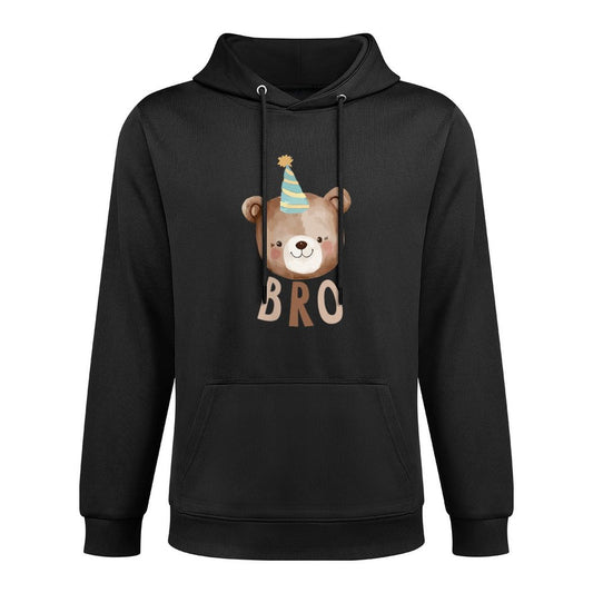 Bro Bear 1st Birthday Beary First Birthday Matching Family Shape Retention Hoodie