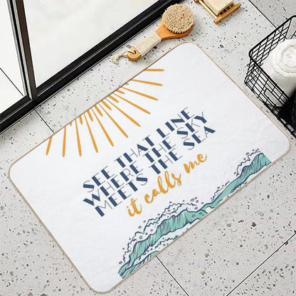 Sky & Sea  Fade-Resistant Bath Mat