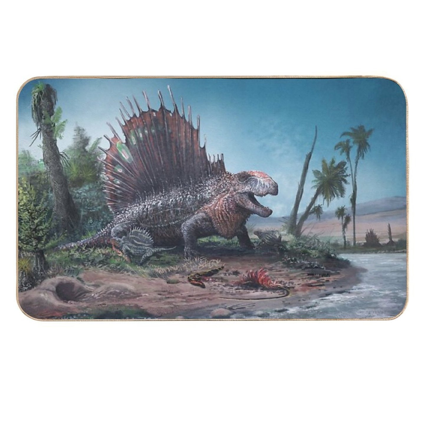 Dimetrodon  Stain-Proof Bath Mat