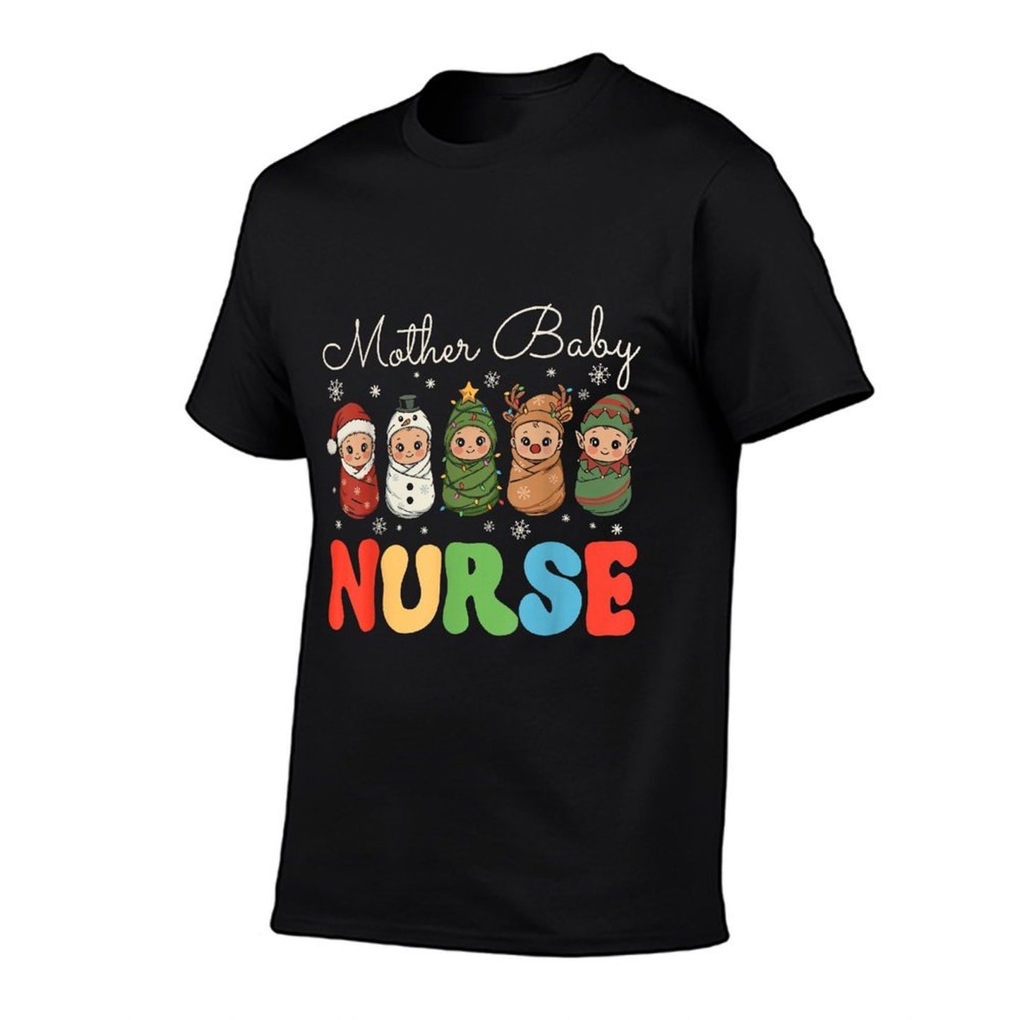 Mother Baby Nurse Christmas MBU Postpartum Nursing Xmas  Odor-resistant T-Shirt