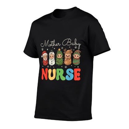 Mother Baby Nurse Christmas MBU Postpartum Nursing Xmas  Odor-resistant T-Shirt