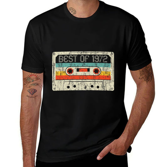 50th Birthday Gifts Best Of 1972 Cassette Tape 50 Years Old Premium  Polyester Blend T-Shirt