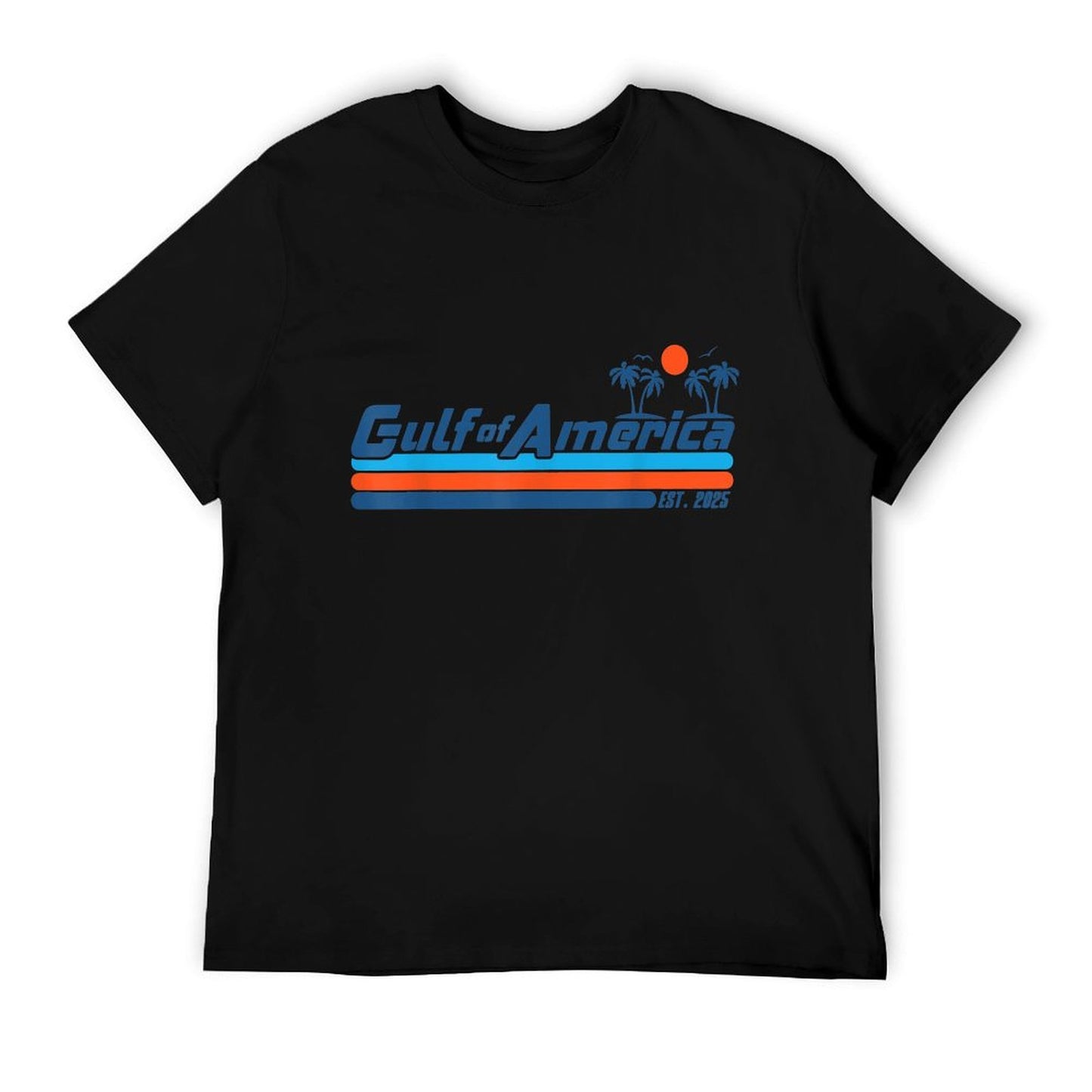 Gulf of USA America Est 2025 Retro Vintage Beach Mens Women Heathered Texture T-Shirt