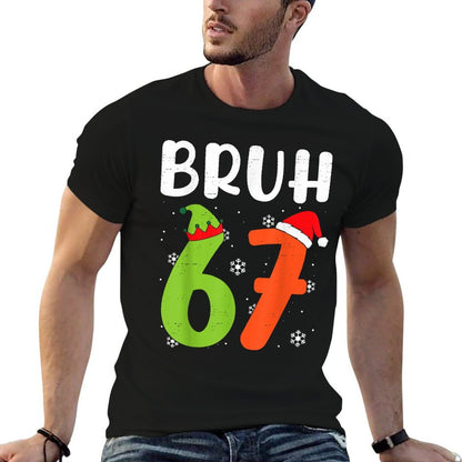 Funny Bruh 67 Christmas Pajamas Six Seven Xmas 6-7 Meme  Classic T-Shirt