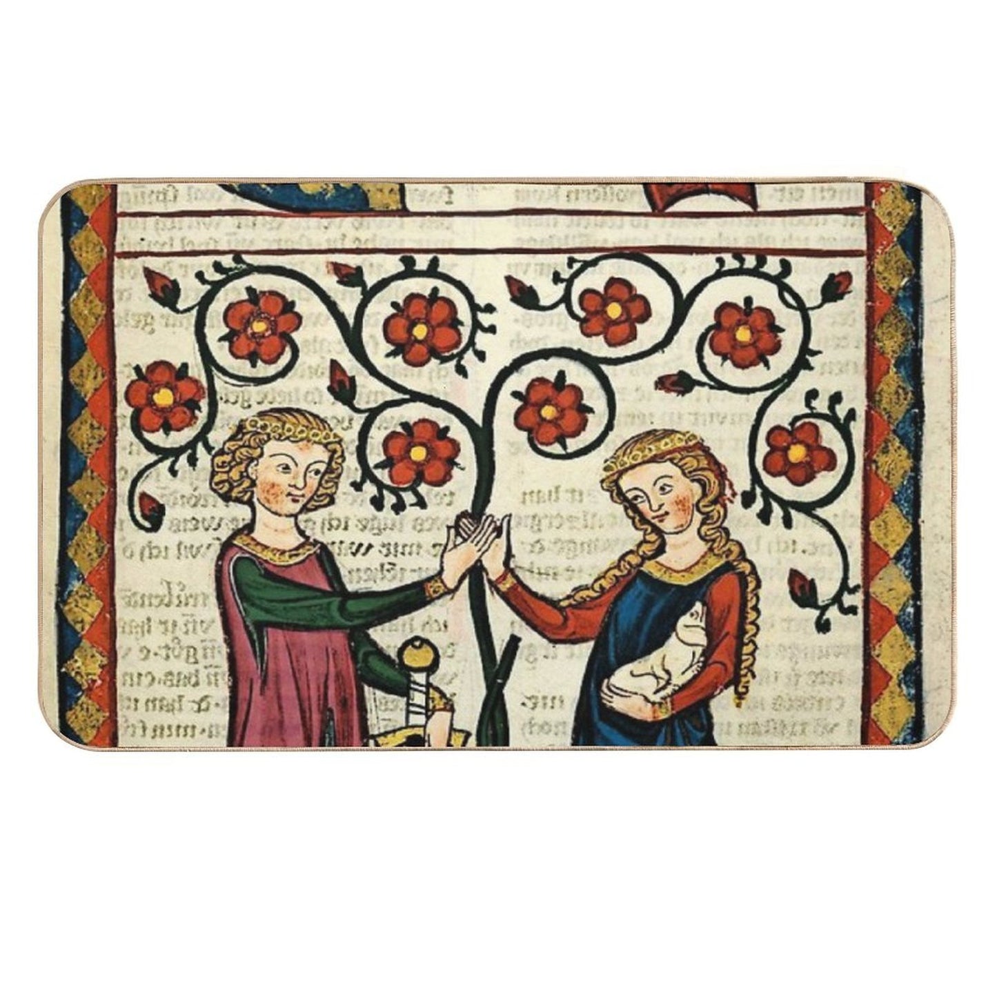 Codex Manesse Bernger Von Horheim Durable Bath Mat
