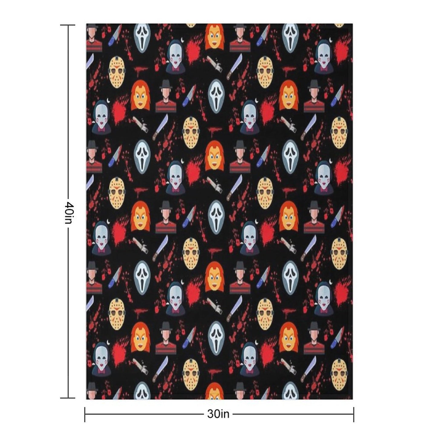 Legends Of Horror - Slasher Edition Wrinkle-free Throw Blanket