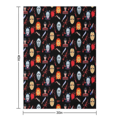 Legends Of Horror - Slasher Edition Wrinkle-free Throw Blanket