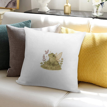 Fairy Frog Soft Washable Throw Pillow
