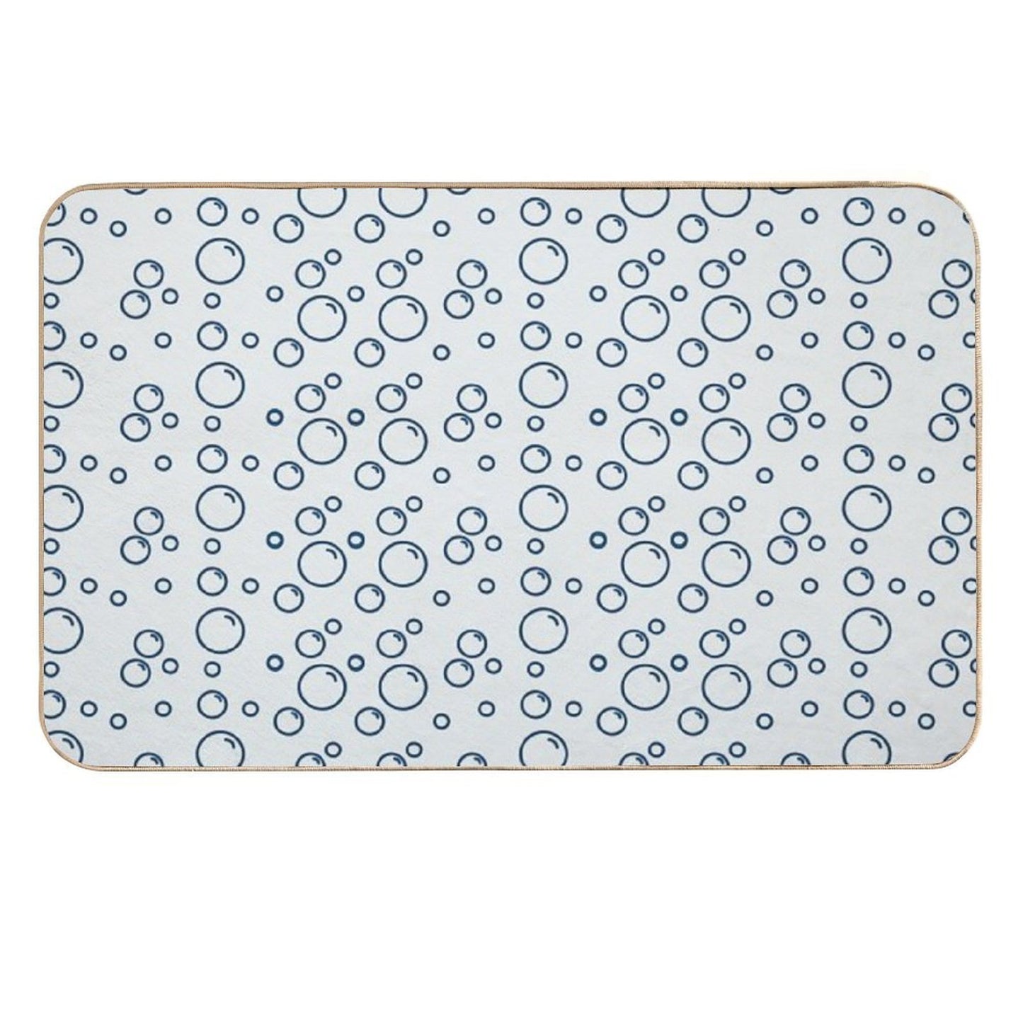 Blue Bubbles Pattern  Easy To Clean Bath Mat