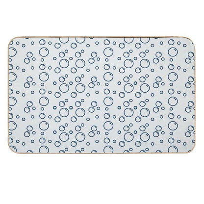 Blue Bubbles Pattern  Easy To Clean Bath Mat