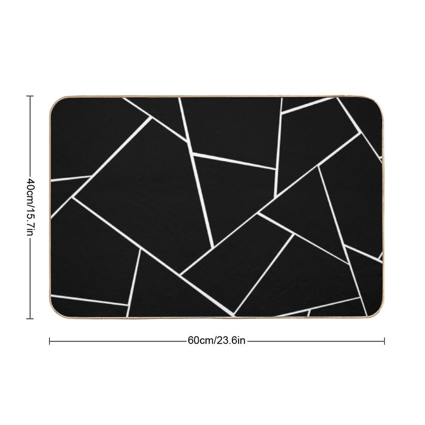 Black White Geometric Glam #2 #geo #decor #art Durable Bath Mat