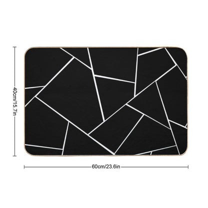 Black White Geometric Glam #2 #geo #decor #art Durable Bath Mat