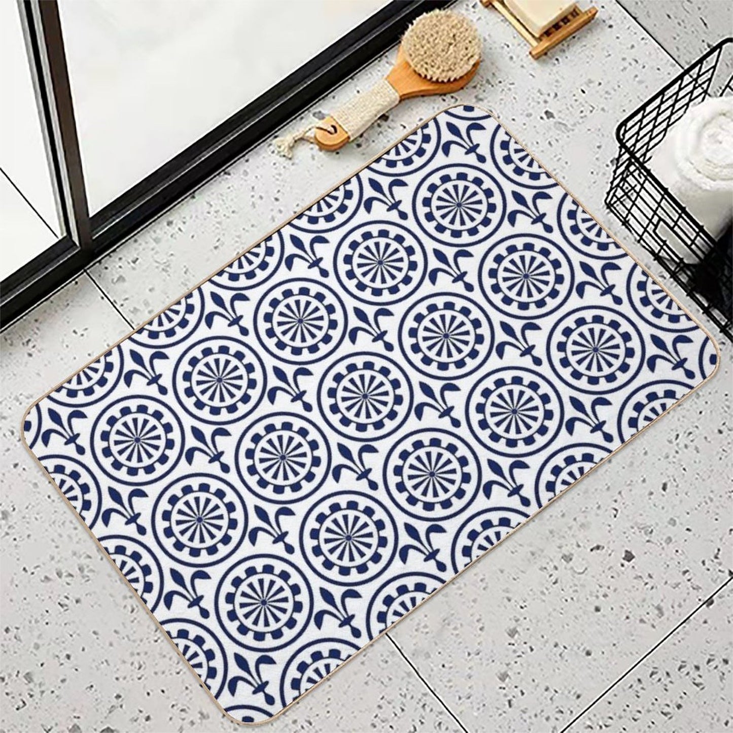 Moroccan Tile Pattern 3  Non-Slip Bath Mat
