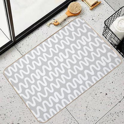 Minimal Waves  Fade-Resistant Bath Mat