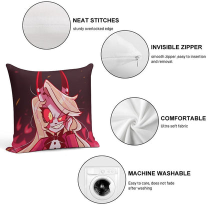 Hazbin Hotel Charlie Soft Decorative Cover Throw Pillow