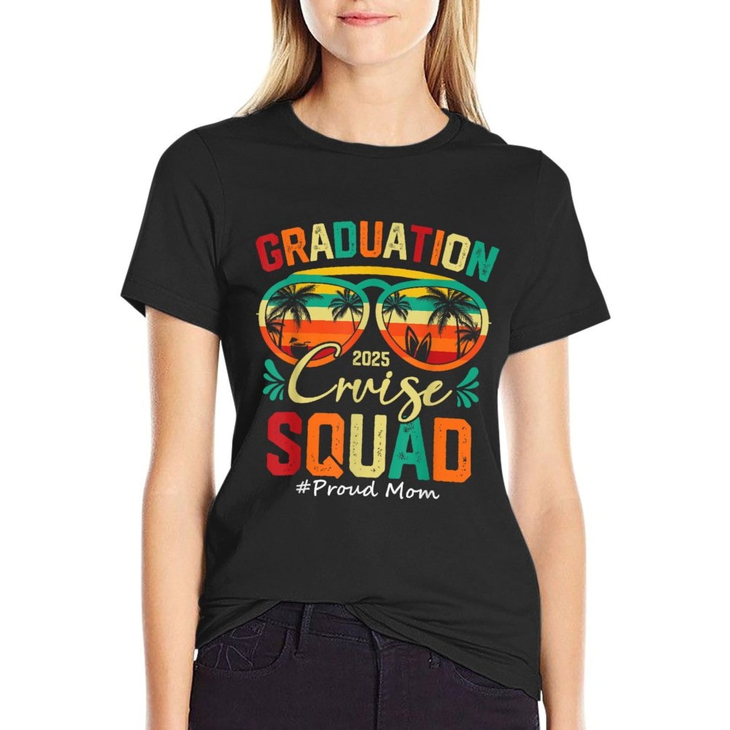 Graduation Cruise Squad 2025 Proud Mom Funny Cruising  Relaxed-fit T-Shirt