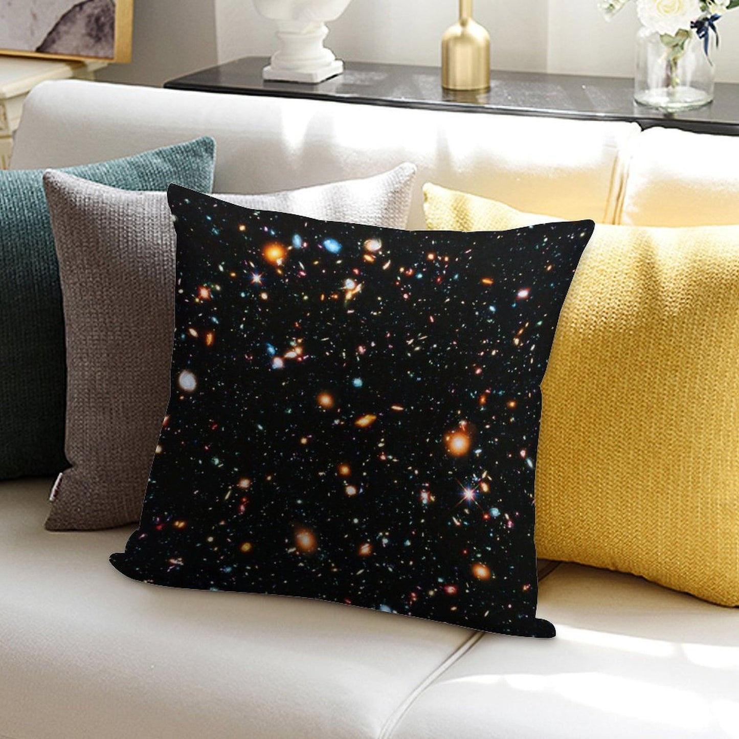 Hubble Extreme Deep Field Soft Washable Throw Pillow