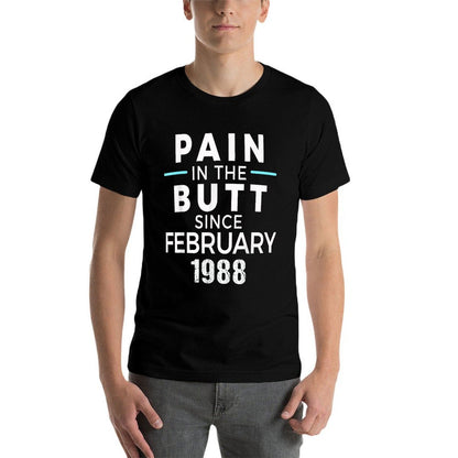 February 1988 - Funny 30th Birthday T-shirt Gag Gift  Oversized Silhouette T-Shirt