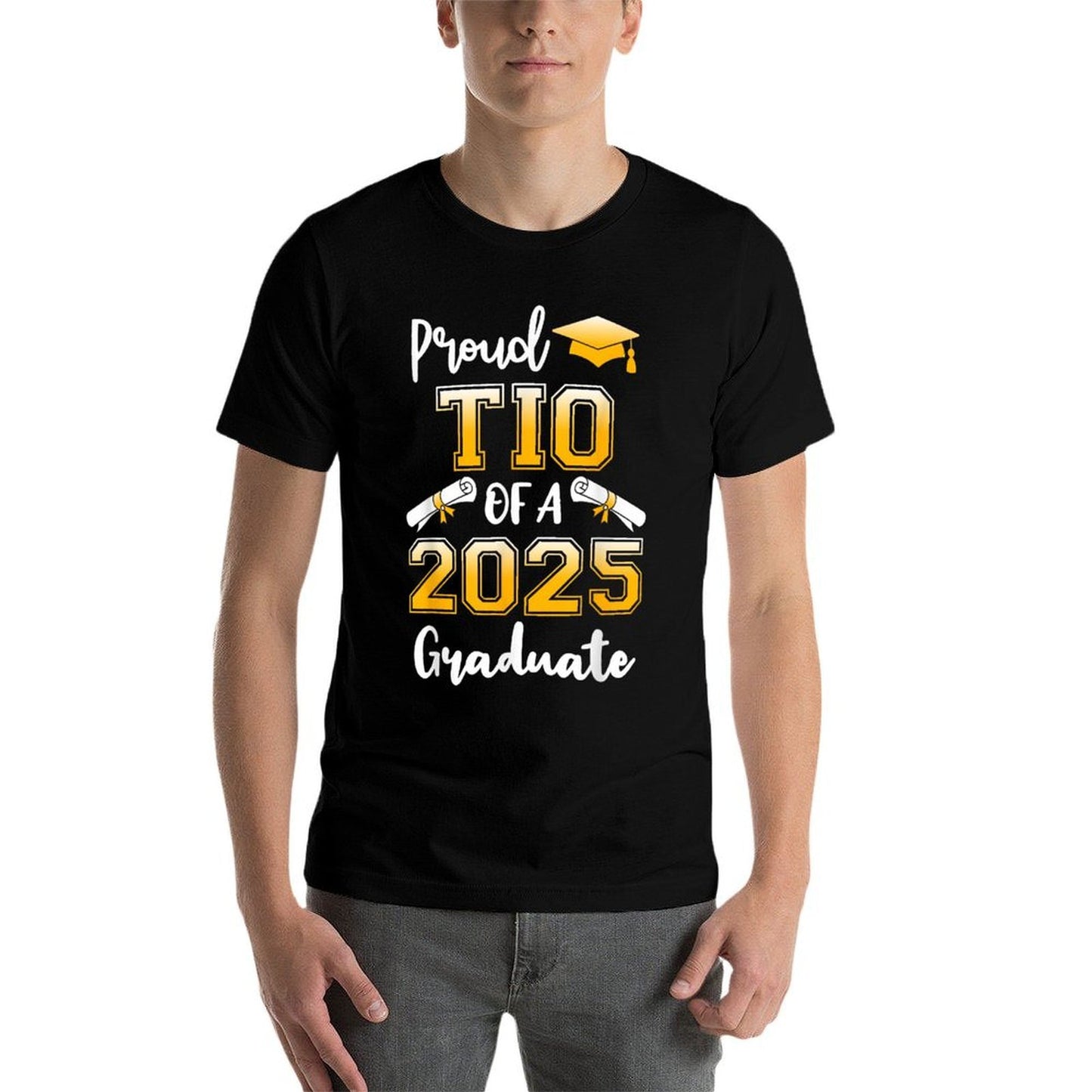 Funny Proud Tio of A Class of 2025 Graduate  Rolled Sleeves T-Shirt