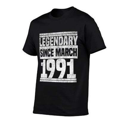 Womens Legendary Since Bday March 1991 30th Birthday  Quick-drying T-Shirt